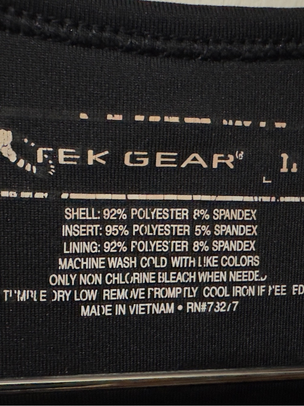 Tek Gear | EUC Black & White Striped Racerback Athletic Tank Top (size L) - Picture 6 of 7